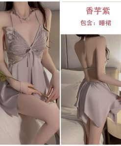 Váy ngủ  2 dây cánh bướm