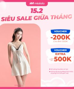 Váy ngủ hai dây lụa latin họa tiết chấm bi trẻ trung nhẹ nhàng Mialala 5121 DDN03015121-thoitrangcenter