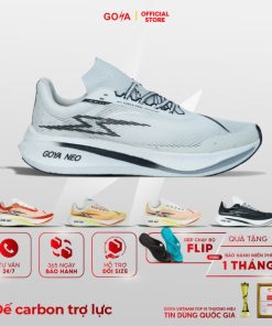 Giày thể thao chạy bộ Carbon nam nữ Goya Neo năm 2025 full màu - Đế carbon trợ lực