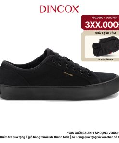 Giày Sneaker Vải Canvas Nam Nữ E18 Black DIncox-thoitrangcenter