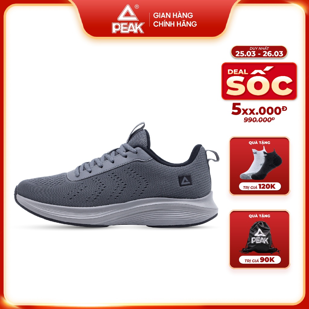 Giày thể thao thời trang PEAK Casual E49261E Công nghệ P-Ultralight Siêu Nhẹ-thoitrangcenter