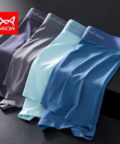 Combo 6 cái quần sịp nam boxer lụa băng MiiOW giữ ấm cao cấp