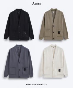 Áo Khoác Cardigan nam ATINO dày dặn ấp áp thời trang Hàn Quốc form Regular L.4.8798-thoitrangcenter