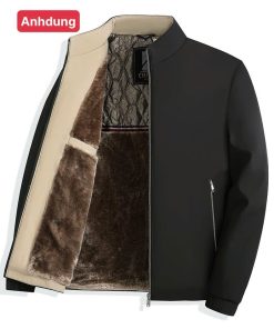 Áo khoác nam trung niên lót lông cho bố