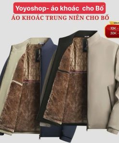 Áo khoác nam trung niên lót lông cho bố