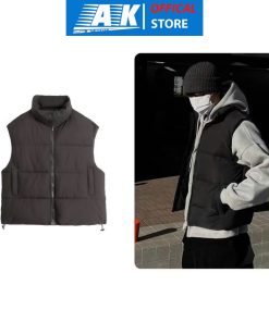 Áo Khoác phao gile nam nữ có túi sườn