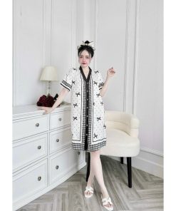 Đầm ngủ Váy ngủ lụa latin loại 1 cao cấp V06 Freesize 40-70kg-thoitrangcenter