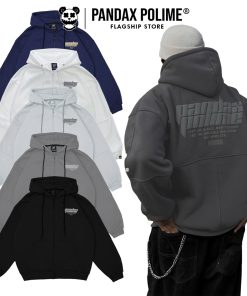 Áo khoác nỉ hoodie zip nam nữ local brand unisex bigsize bông dầy dặn dây kéo có mũ to mặc cặp đôi Pandax Polime Race-thoitrangcenter