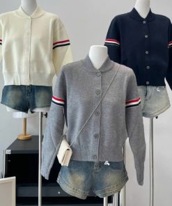 Áo Khoác Bomber THOM Phối Viền Tay