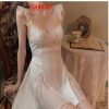 Váy ngủ 2 dây lụa cao cấp Sanado đồ ngủ nữ đẹp gợi cảm quyến rũ V20-thoitrangcenter