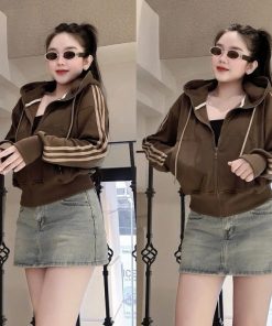 [HOT] Áo Khoác Nỉ CÓ NÓN MẪU MỚI Tay Phối Viền Sọc Nhiều Màu CẦU VÒNG Cực HOT Nón TO-thoitrangcenter