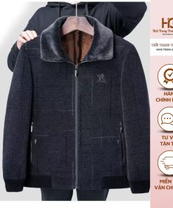 Áo Khoác Nam Trung Niên - ÁO Tặng BỐ Hàng Lót Lông Siêu Dày Dặn- Thời Trang Trung Niên HG-thoitrangcenter
