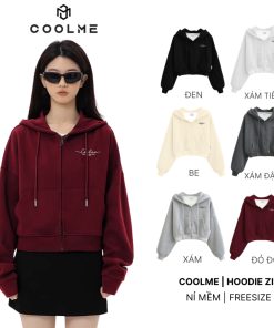 Áo khoác hoodie nữ croptop SIGNATURE/Coolme