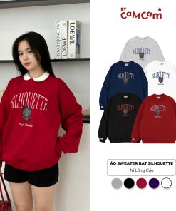 Áo Sweater Nỉ Lông Cáo Dày    Form Rộng BAT SILHOUETTE Nam Nữ-thoitrangcenter