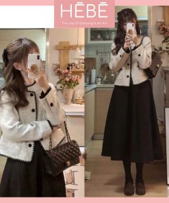 Áo khoác nữ Nary vải dạ cao cấp âm áp kèm lớp vải lót không dặm ngứa