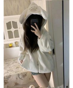 áo lông khoác ngoài form rộng siêu cute COLLAR-thoitrangcenter