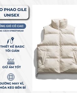 Áo khoác phao cổ cao đơn giản dễ dàng phối đồ-thoitrangcenter