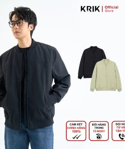 Áo Khoác Gió Nam KRIK Form Regular Thiết Kế Dáng Bomber Basic Kết Hợp Khóa Kéo Trẻ Trung Năng Động AK5096-thoitrangcenter