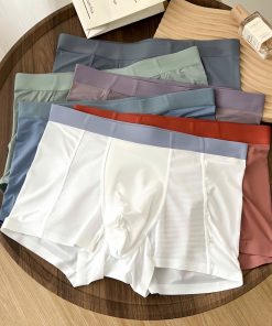 Combo 4 Quần Sịp Boxer Lụa Băng Lưới Cao Cấp Không Đường May Nanjiren Mềm Mại Thoáng Khí (Che tên sản phẩm)-thoitrangcenter