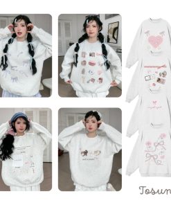 Áo Sweater Nỉ Bông In Hình Nhiều Mẫu Form Boxy Unisex Nam Nữ