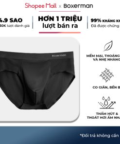 Quần sịp nam tam giác SLIP/ĐEN thun lạnh cao cấp BOXERMAN-thoitrangcenter