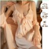 [HỎA TỐC 1H] [CHE TÊN] SX848 váy ngủ lụa phối ren (có mút ngực ) - đầm ngủ sexy cao cấp - KELLYWANG-thoitrangcenter