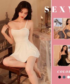 Váy ngủ 2 dây dáng dài xẻ đùi Váy ngủ gợi cảm quyến rũ DN51 Đồ ngủ 2 dây gợi cảm quyến rũ-thoitrangcenter