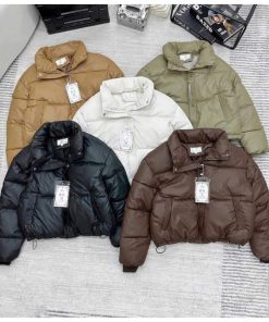 Áo phao béo nữ dáng croptop