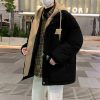 Áo Phao Nhung Tăm Giả 2 Lớp Mũ Hoodie Nam Nữ Dáng Rộng Phong Cách Hàn Quốc-thoitrangcenter