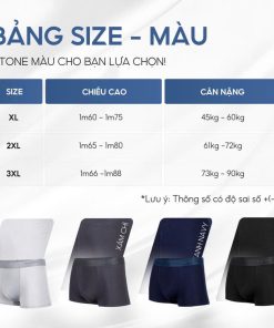 quần boxer chất thun lạnh mềm mịn siêu mát