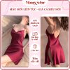 [HỎA TỐC - CHE TÊN] Váy Ngủ Nữ Lụa Satin Trơn Dáng Xuông Liền Thân Thoải Mái Honey Wear Nhiều Size A26-thoitrangcenter