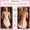 [HỎA TỐC - CHE TÊN] Váy Ngủ Hai Dây Lụa Cánh Tiên Cổ Đổ (CÓ ẢNH THẬT) Honey Wear Đầm Ngủ Lụa Mềm Thoáng Mát Dễ Mặc A100-thoitrangcenter