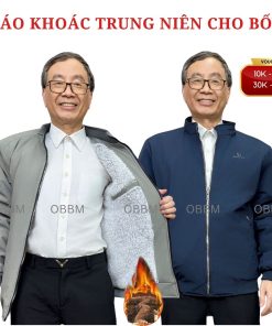 Áo khoác nam trung niên lót lông cho bố ms615 -  cực ấm và sang trọng ( 1-1.5kg/chiếc)-thoitrangcenter