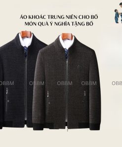 Áo khoác lót lông nam trung niên
