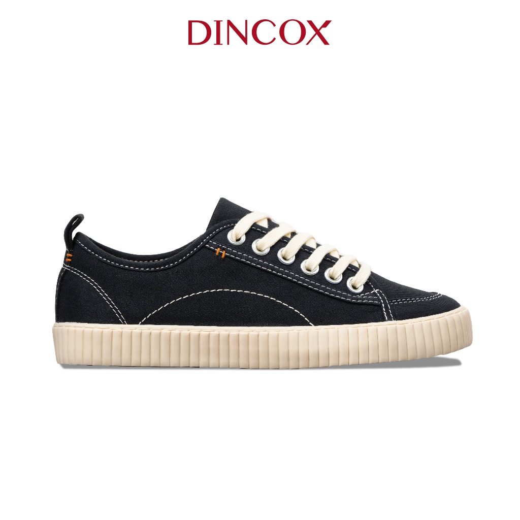 Giày Sneaker Vải Canvas Unisex DINCOX D27 Black Đơn Giản Hiện Đại-thoitrangcenter