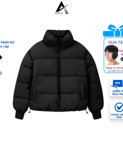 Áo Khoác Phao Nam Nữ AZILA Dáng Boxy Cổ Cao Phong Cách Hàn Quốc Cao Cấp Dày Dặn 3 Lớp Siêu Ấm Áp - AP15-thoitrangcenter