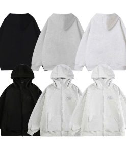 Áo Khoác Nỉ Hoodie Zip COTTON Form Boxy Thêu NQ30 DINO Cổ Cao Form Rộng Nam Nữ Unisex-thoitrangcenter