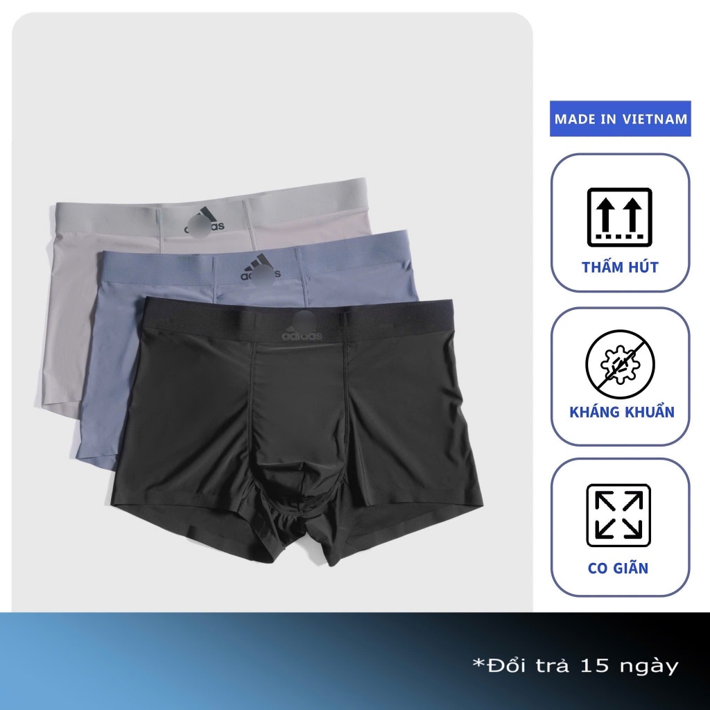Quần lót nam boxer Coolmax lụa băng cao cấp