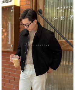 Áo khoác dạ thời trang nam form rộng Oversize phong cách Hàn Quốc CP 834-thoitrangcenter