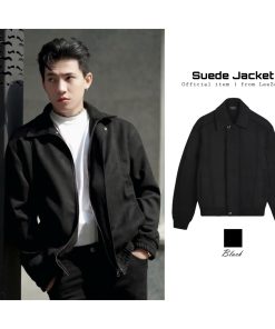 Áo khoác Da lộn nam LeeZone cao cấp | Da lộn Chun gấu-thoitrangcenter