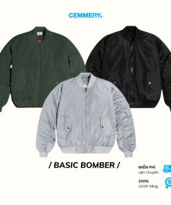 Áo Khoác Bomber lót chằn bông LocalBrand Cemmery BASIC BOMBER Form Boxy áo bomber unisex nam nữ 4-thoitrangcenter
