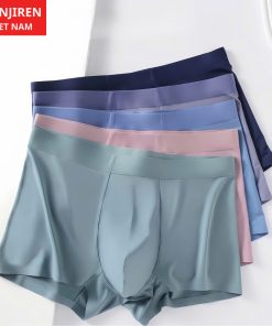 Combo 4 Quần Sịp Boxer Lụa Băng Cao Cấp Không Đường May Mềm Mại Thoáng Khí (Che tên sản phẩm)-thoitrangcenter