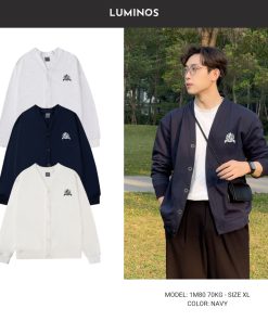 Áo Cardigan Lumi Club - Áo Khoác Cardigan Phong Cách Academy Nỉ Bông Ép Cao Cấp - Brand Luminos-thoitrangcenter