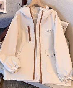 Áo Khoác Gió 2 Lớp PROTEX Chính Hãng In Chữ WHAOKtmXn Có Túi Trong Và Mũ Trùm Đầu Đường Khóa Nổi Bật-thoitrangcenter