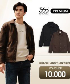 Áo khoác dạ nam form Regular 360 Boutique áo dạ nam thu đông ấm áp - AKHTK502-thoitrangcenter