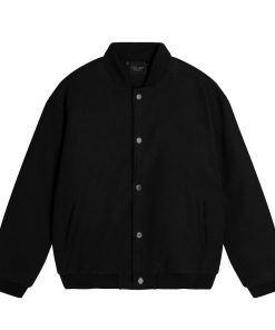 Áo Khoác Bomber Dạ Ép Trần Bông Ba Lớp  JULIDO Trơn