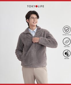 [KHÔNG MŨ] Áo khoác lông cừu nhân tạo Nam cổ cao TOKYOLIFE 40001954/C7FLJ501Q-thoitrangcenter