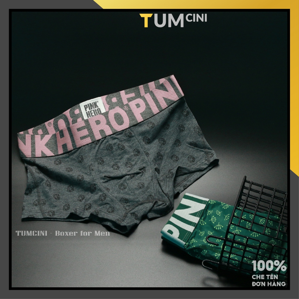 Quần lót nam cotton boxer màu sắc ma thuật giải toả phép màu lan truyền năng lượng tích cực Hero Pink Tumcini HP-thoitrangcenter