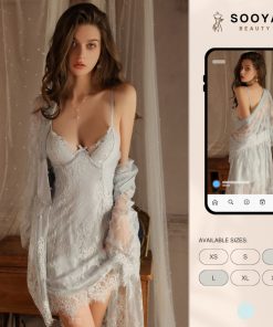 Đầm Ngủ 2 Dây Phối Ren Sexy Cao Cấp