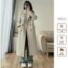 Áo khoác dạ nữ dáng dài Chakovet áo măng tô form rộng cổ bẻ dày dặn thích hợp mặc mùa đông siêu ấm áp dễ phối đồ  A5045-thoitrangcenter